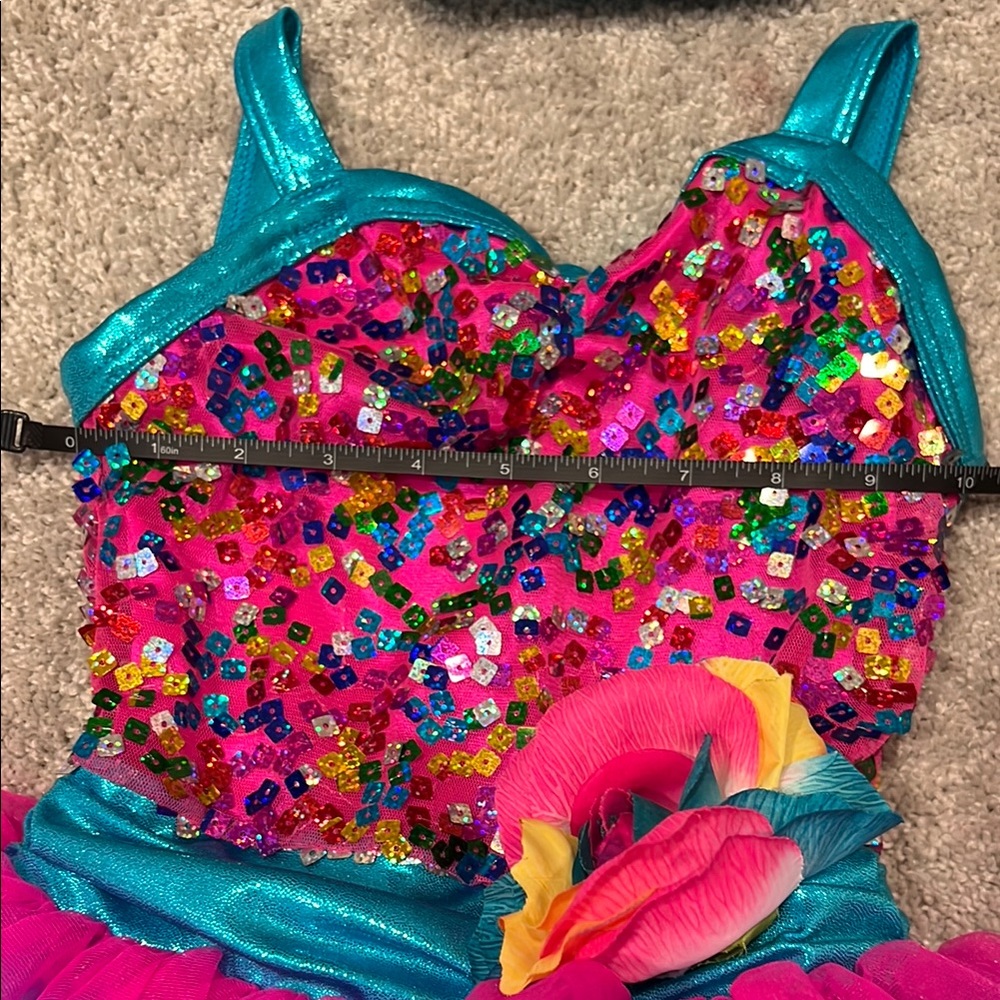 Colorful Sequin Kids Costume Dress - Picture 2 of 4